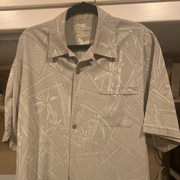 Jamaica Jaxx Beige Bamboo Pattern Shirt - Picture 5 of 5